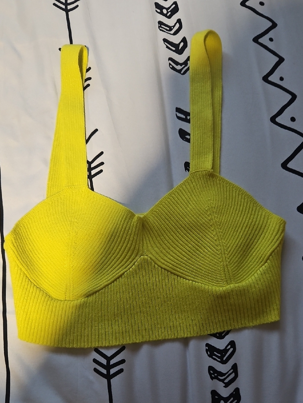 Steve Madden Bright Yellow Ribbed Tank